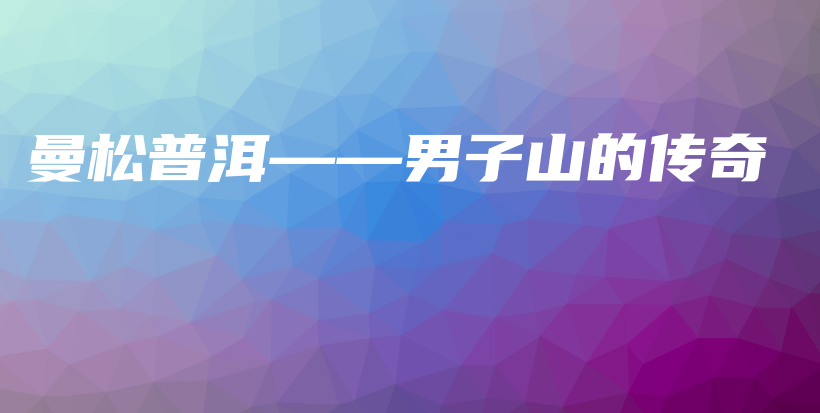 曼松普洱——男子山的傳奇插圖