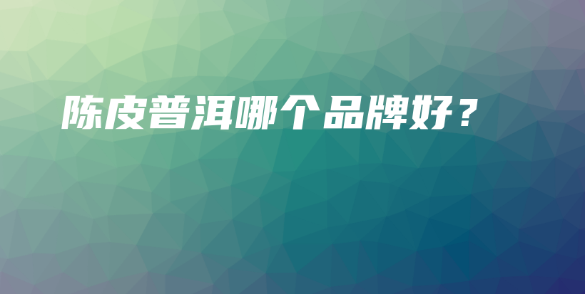 陳皮普洱哪個(gè)品牌好？插圖