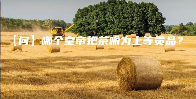 【問】哪個(gè)皇帝把茶喻為上等貢品？插圖