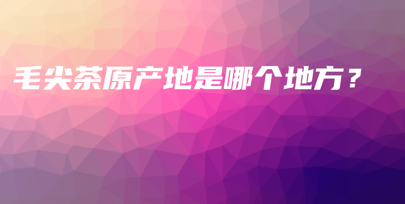 毛尖茶原產(chǎn)地是哪個(gè)地方？插圖