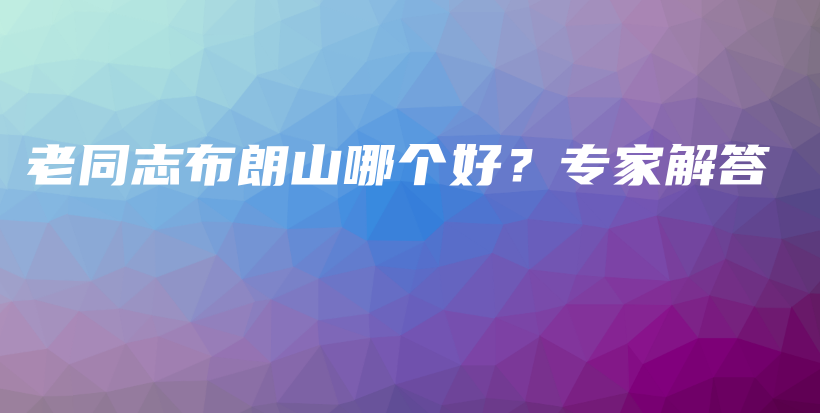 老同志布朗山哪個好？專家解答插圖