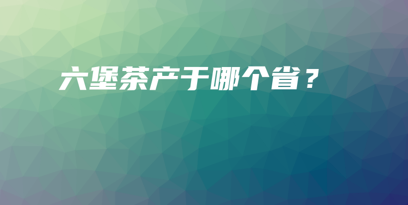 六堡茶產(chǎn)于哪個(gè)??？插圖