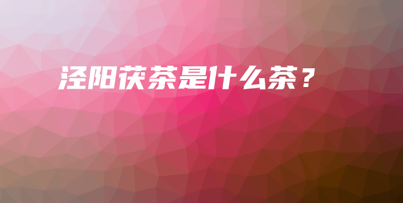 涇陽茯茶是什么茶？插圖