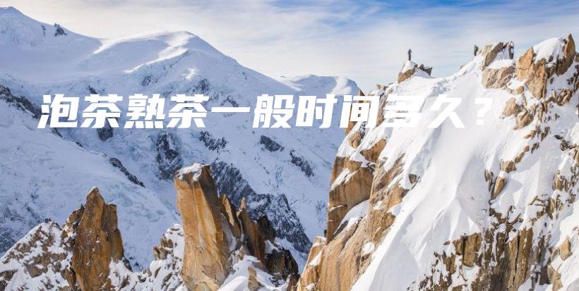 泡茶熟茶一般時間多久？插圖