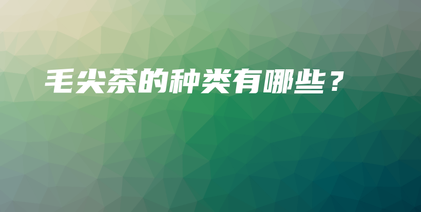 毛尖茶的種類有哪些？插圖