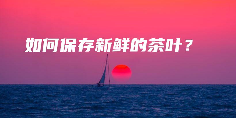 如何保存新鮮的茶葉？插圖