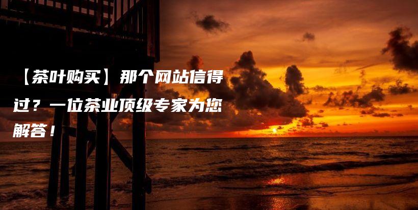 【茶葉購買】那個網(wǎng)站信得過？一位茶業(yè)頂級專家為您解答！插圖