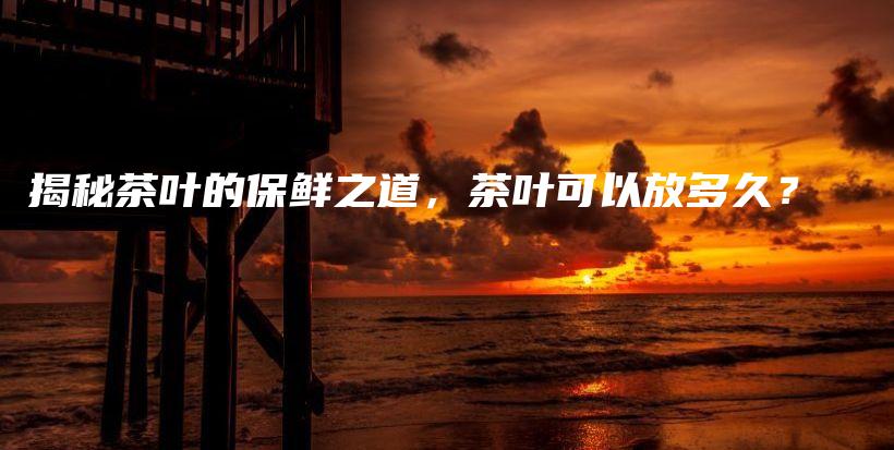 揭秘茶葉的保鮮之道，茶葉可以放多久？插圖