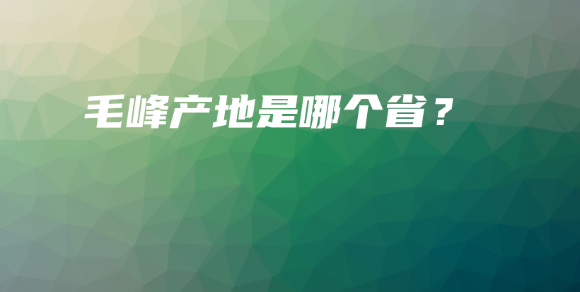 毛峰產(chǎn)地是哪個(gè)?。坎鍒D