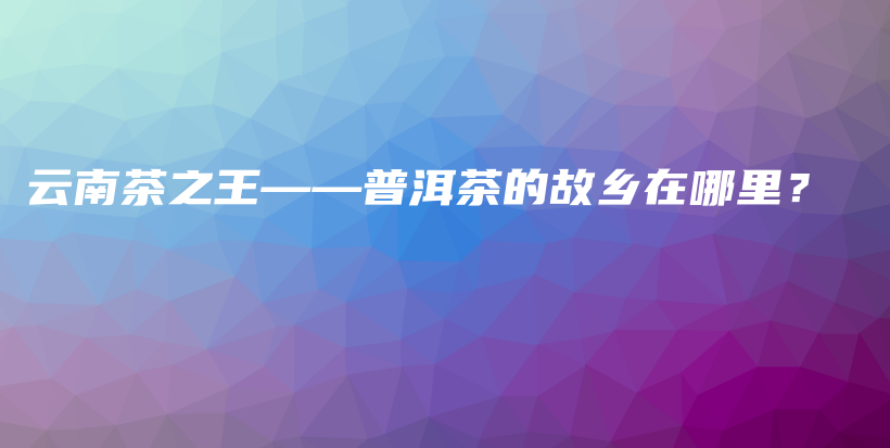 云南茶之王——普洱茶的故鄉(xiāng)在哪里？插圖