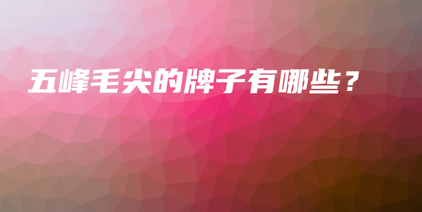 五峰毛尖的牌子有哪些？插圖