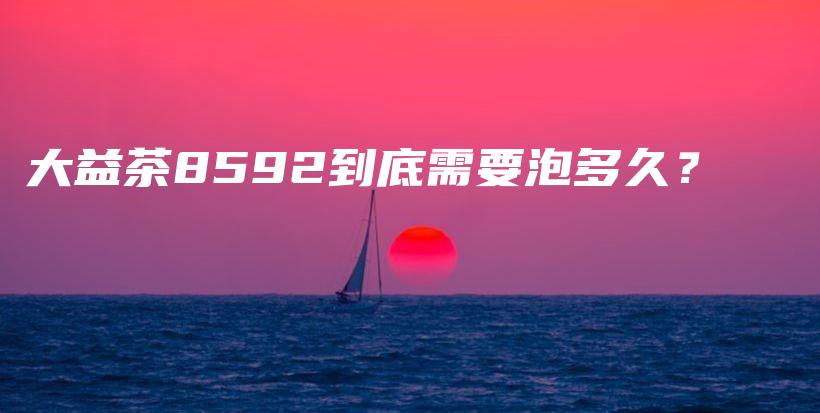 大益茶8592到底需要泡多久？插圖
