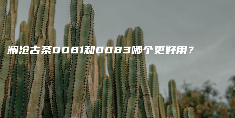 瀾滄古茶0081和0083哪個(gè)更好用？插圖