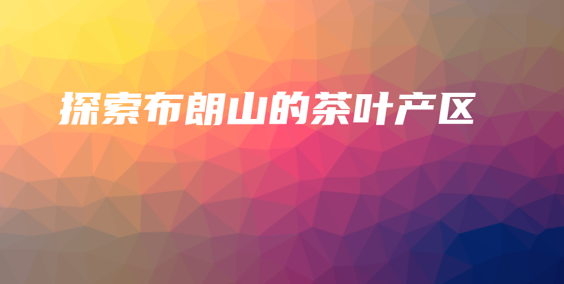探索布朗山的茶葉產(chǎn)區(qū)插圖