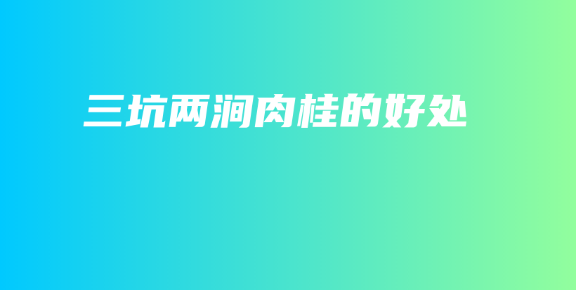 三坑兩澗肉桂的好處插圖