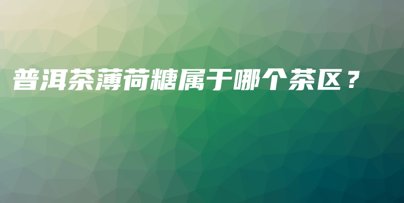 普洱茶薄荷糖屬于哪個(gè)茶區(qū)？插圖