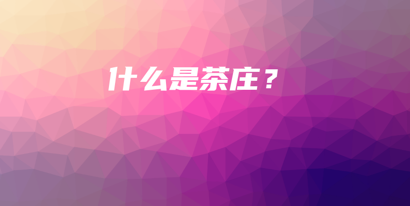 什么是茶莊？插圖