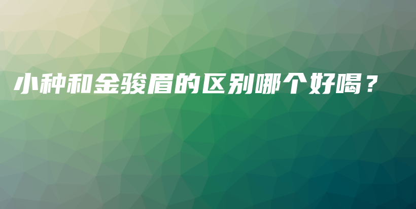 小種和金駿眉的區(qū)別哪個(gè)好喝？插圖