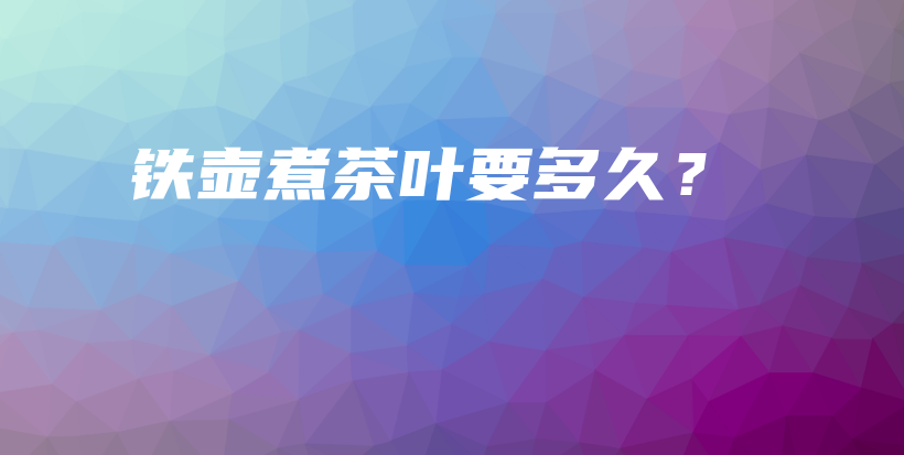 鐵壺煮茶葉要多久？插圖