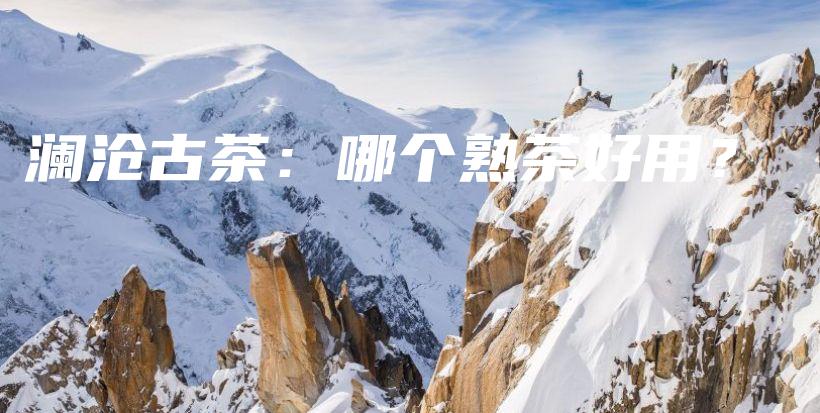 瀾滄古茶：哪個熟茶好用？插圖
