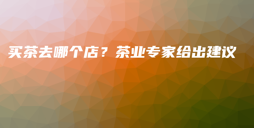 買茶去哪個店？茶業(yè)專家給出建議插圖