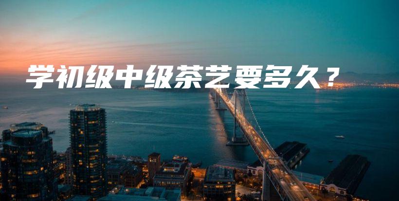 學初級中級茶藝要多久？插圖