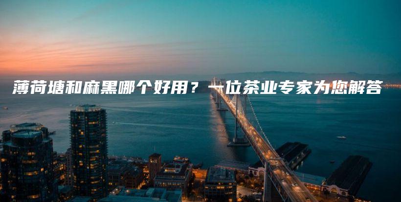 薄荷塘和麻黑哪個好用？一位茶業(yè)專家為您解答插圖