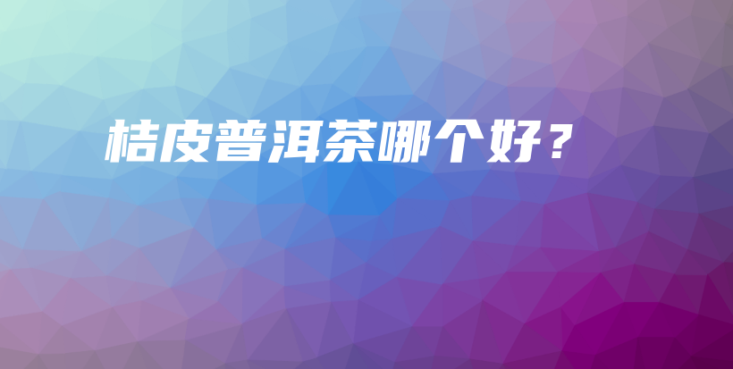 桔皮普洱茶哪個(gè)好？插圖