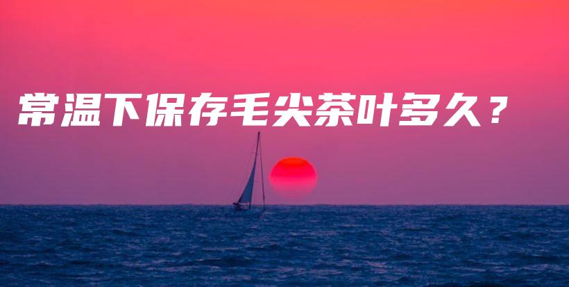 常溫下保存毛尖茶葉多久？插圖