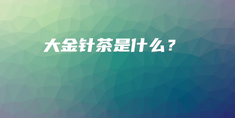 大金針茶是什么？插圖