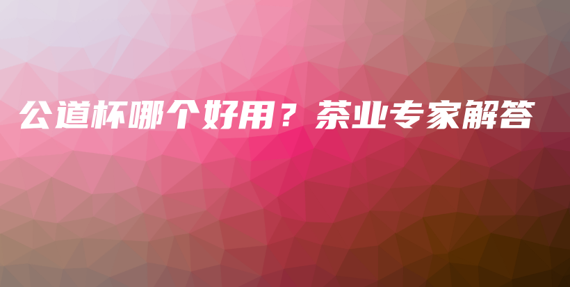 公道杯哪個好用？茶業(yè)專家解答插圖