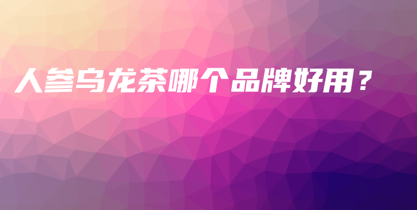 人參烏龍茶哪個品牌好用？插圖