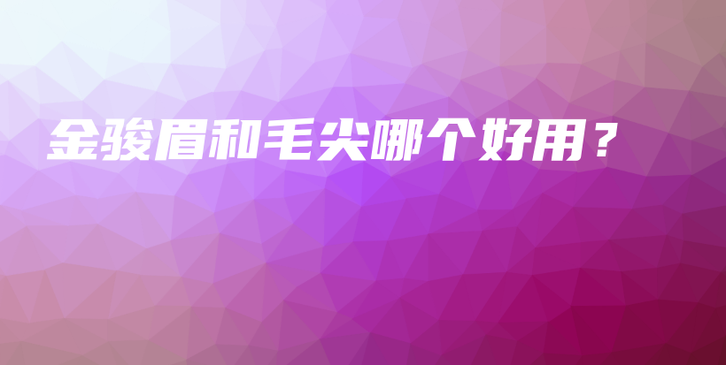 金駿眉和毛尖哪個(gè)好用？插圖