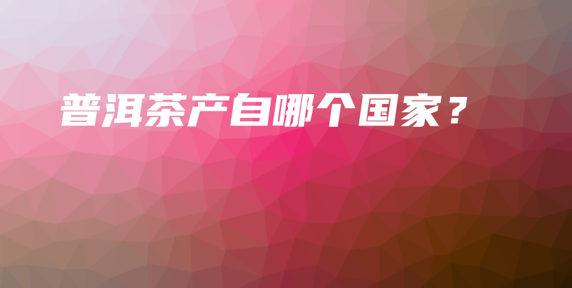 普洱茶產(chǎn)自哪個(gè)國(guó)家？插圖