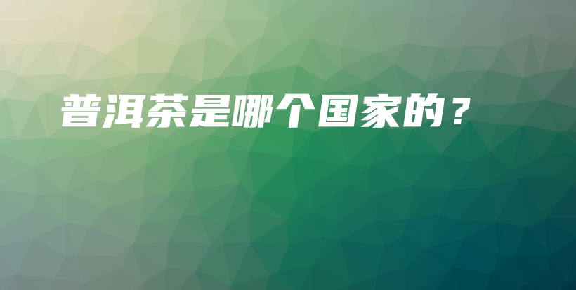 普洱茶是哪個(gè)國(guó)家的？插圖