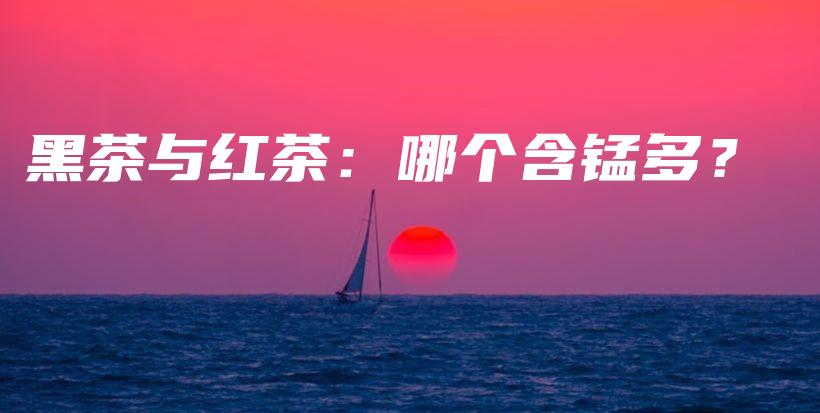 黑茶與紅茶：哪個(gè)含錳多？插圖