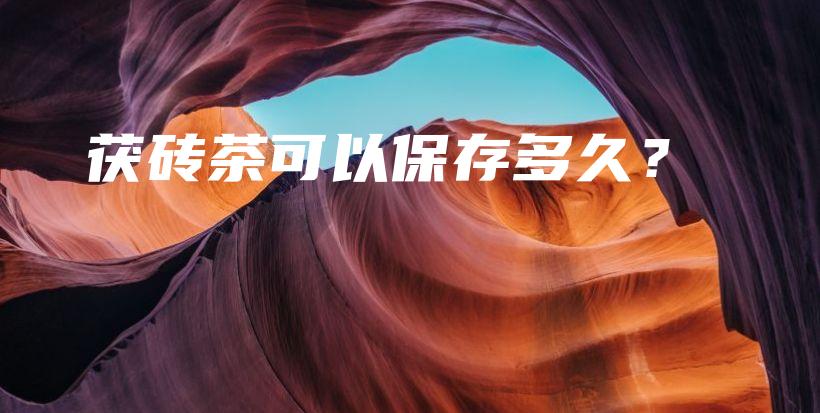 茯磚茶可以保存多久？插圖
