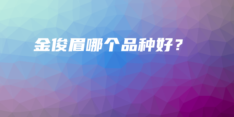 金俊眉哪個(gè)品種好？插圖