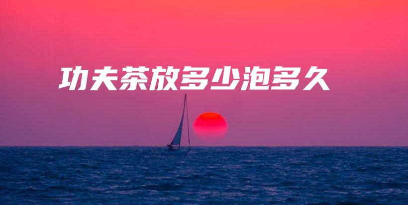功夫茶放多少泡多久插圖