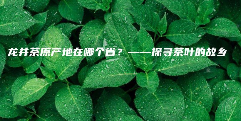 龍井茶原產(chǎn)地在哪個(gè)省？——探尋茶葉的故鄉(xiāng)插圖