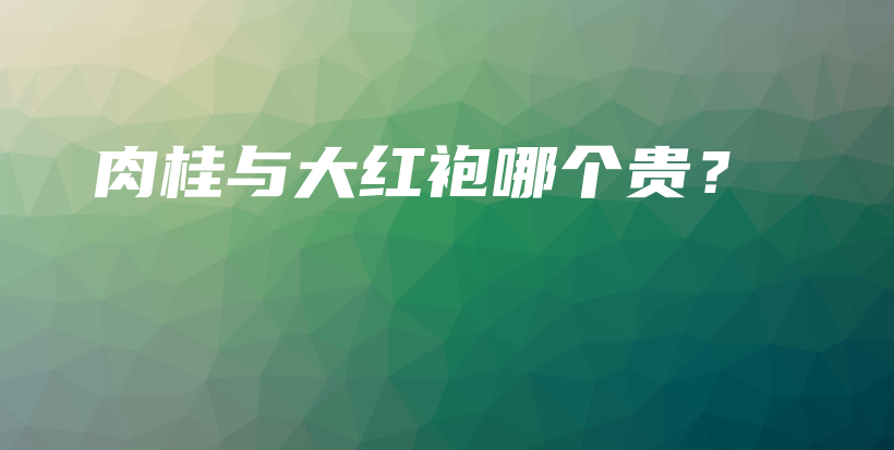 肉桂與大紅袍哪個貴？插圖