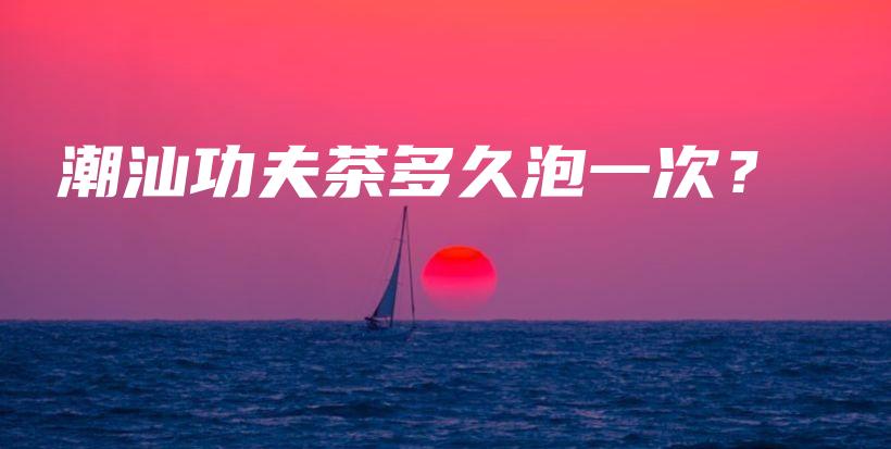 潮汕功夫茶多久泡一次？插圖