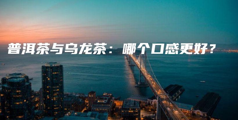普洱茶與烏龍茶：哪個(gè)口感更好？插圖