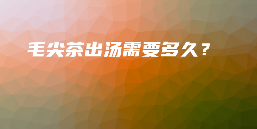 毛尖茶出湯需要多久？插圖