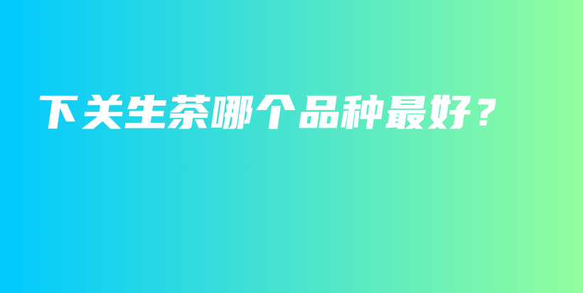 下關(guān)生茶哪個(gè)品種最好？插圖
