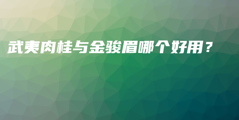 武夷肉桂與金駿眉哪個好用？插圖