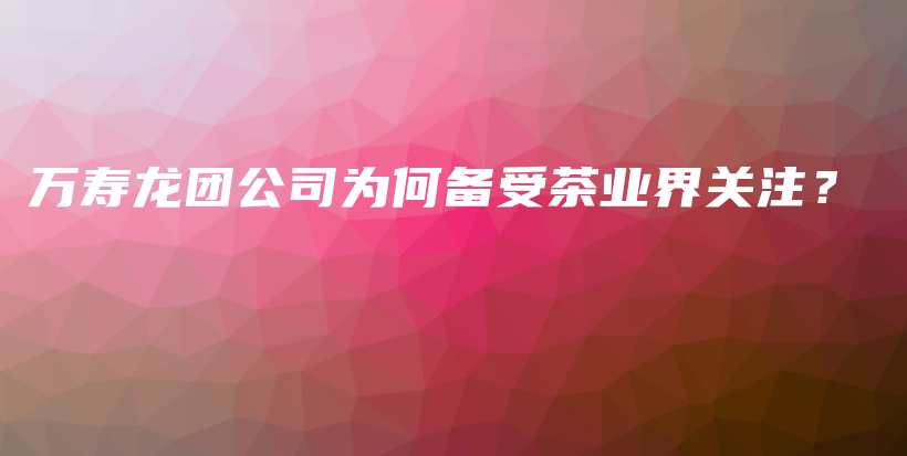 萬壽龍團公司為何備受茶業(yè)界關(guān)注？插圖