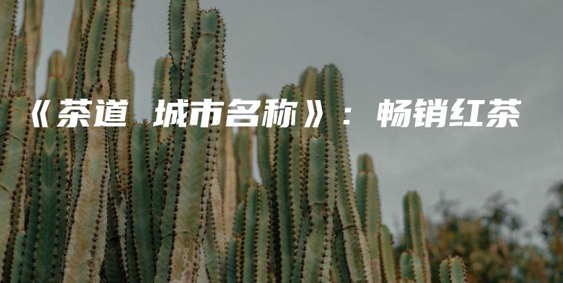 《茶道 城市名稱》：暢銷紅茶插圖