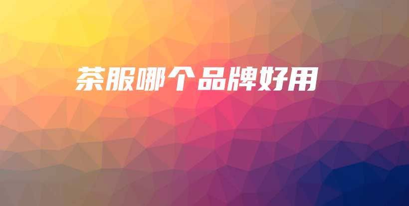 茶服哪個品牌好用插圖