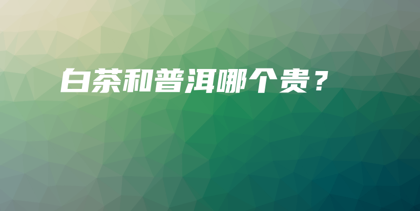白茶和普洱哪個(gè)貴？插圖